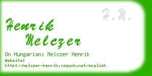 henrik melczer business card